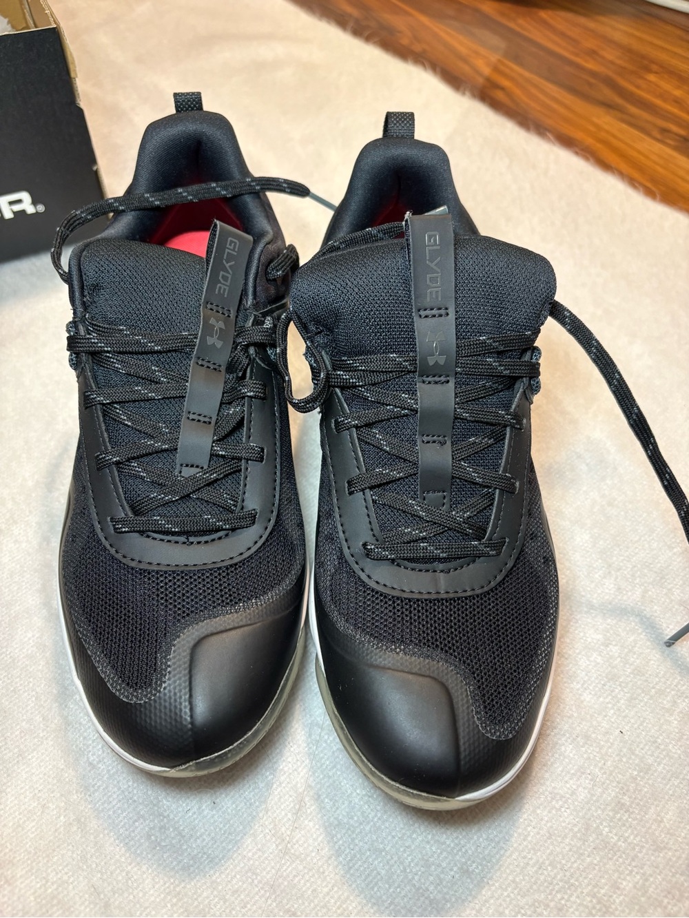 Under Armour Black and White Baseball Cleats - Picture 2 of 6